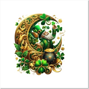 Green And Gold Shamrock Posters and Art